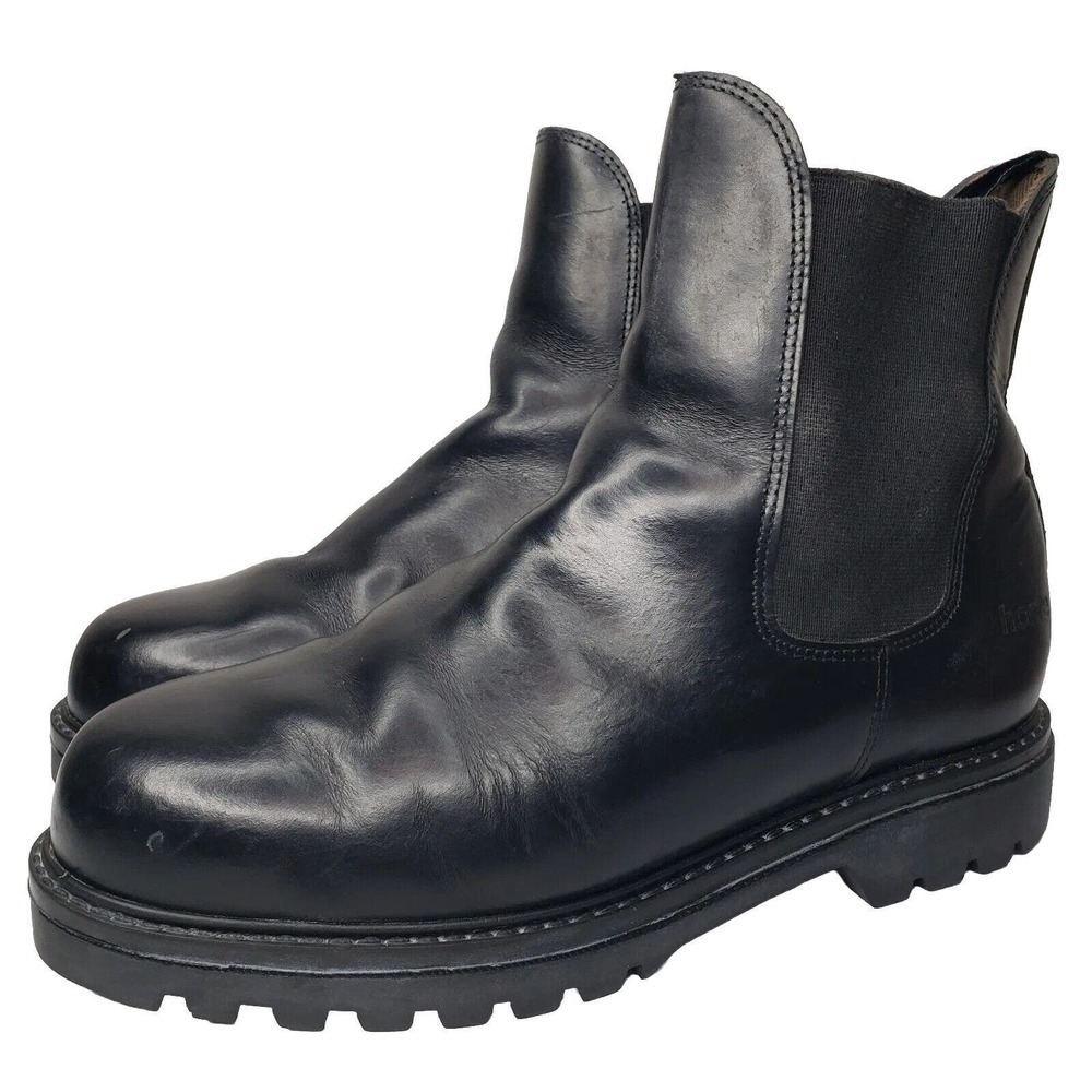 Horze Boots Chelsea Black Leather Comfort Booties Size 38 EU 8 US European Made